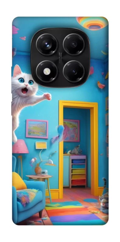 Чехол на Xiaomi Redmi Note 14 Pro 5G crazy cat фото 1 из 1