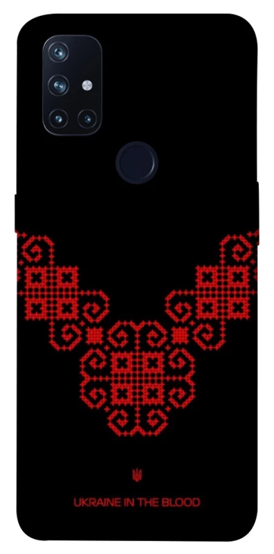 Чохол на OnePlus Nord N10 5G Чорно-червона вишиванка фото 1 з 1