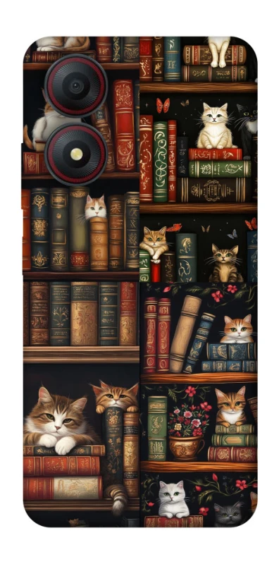 Чехол на ZTE Blade A34 4G Cats & Books фото 1 из 1