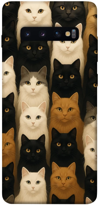 Чехол на Samsung Galaxy S10+ Colorful Cat Collage фото 1 из 1