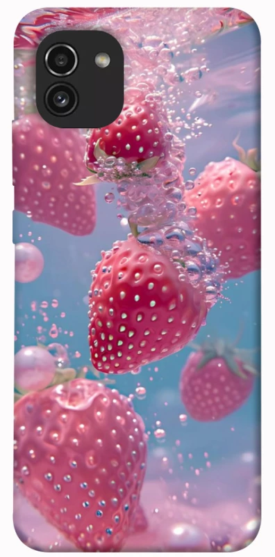 Чохол на Samsung Galaxy A03 Полуниця в воді фото 1 з 1