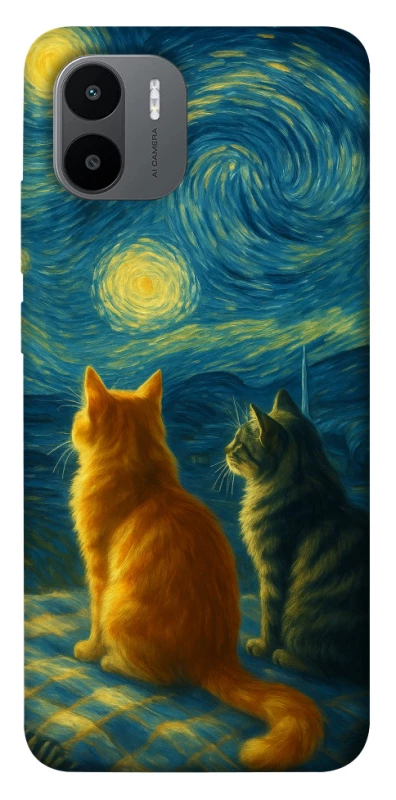 Чохол на Xiaomi Redmi A1+ / Poco C50 / A2+ Cats under the stars фото 1 з 1
