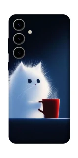 Чехол на Samsung Galaxy S25 FE Чехол кот с кофе фото 1 из 1