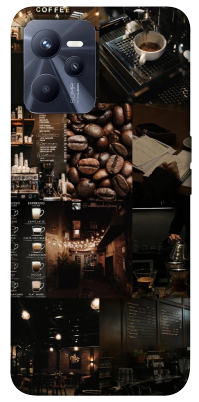 Чохол на Realme C35 Coffee collage ver.1 фото 1 з 1