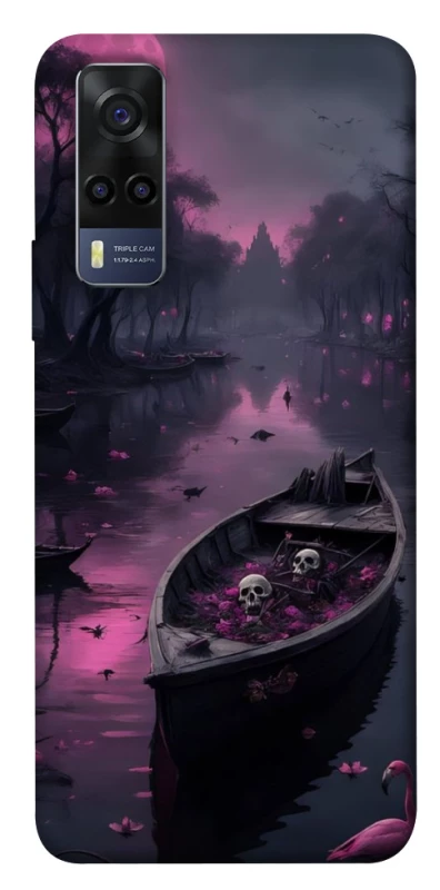 Чехол на Vivo Y53s Boat and flamingo фото 1 из 1