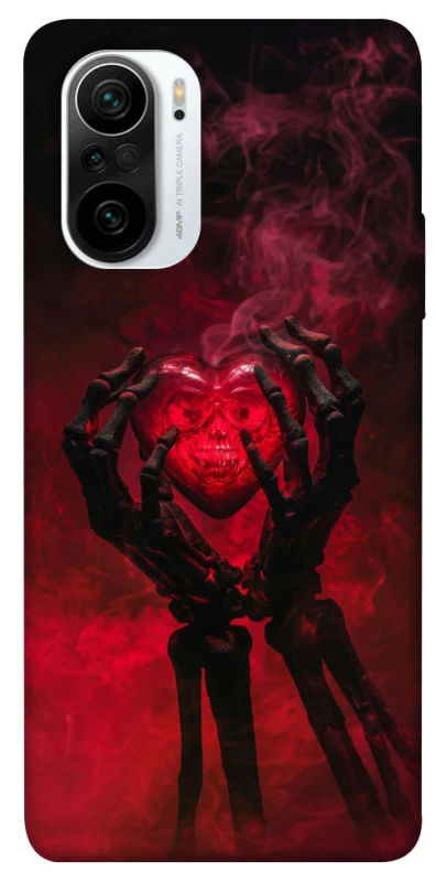 Чохол на Xiaomi Redmi K40 / K40 Pro / K40 Pro+ / Poco F3 Heart in the hands of a skeleton фото 1 з 1