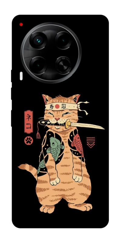 Чехол на TECNO Camon 30 (CL6) Кот-самурай фото 1 из 1