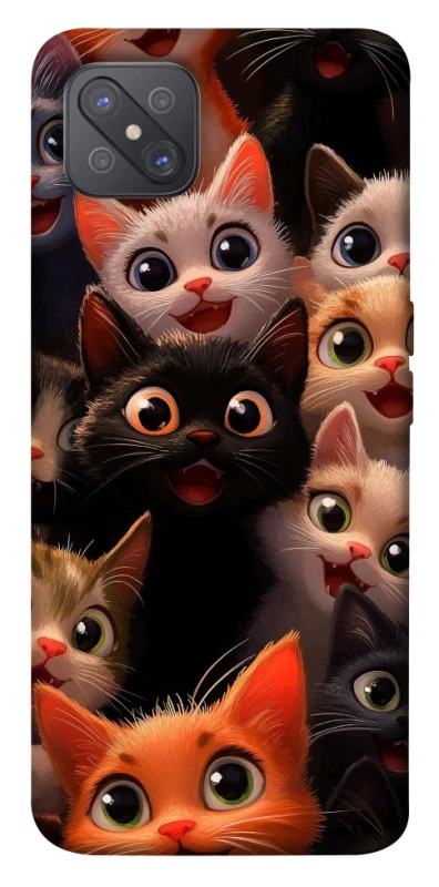 Чохол на Oppo A92s happy cats фото 1 з 1