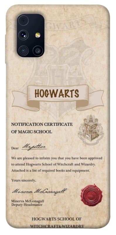 Чехол на Samsung Galaxy M31s The Hogwarts acceptance letter фото 1 из 1