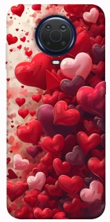 Чохол на Nokia G20 / G10 / 6.3 Many hearts фото 1 з 1