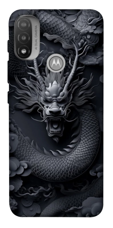 Чехол на Motorola Moto E20 black dragon фото 1 из 1