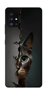 Чехол на Samsung Galaxy A51 5G Кот-подглядыватель v2 фото 1 из 1