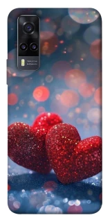 Чехол на Vivo Y31 Red hearts фото 1 из 1