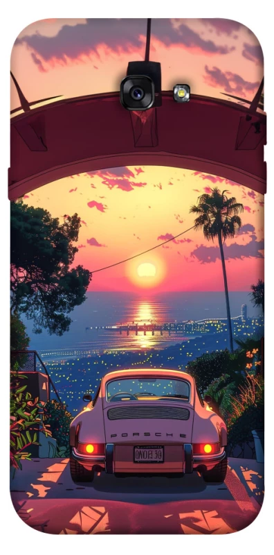 Чехол на Samsung A720 Galaxy A7 (2017) Porsche at sunset фото 1 из 1