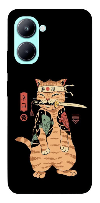 Чехол на Realme C33 Кот-самурай фото 1 из 1