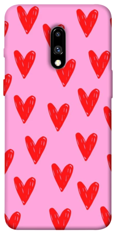 Чехол на OnePlus 7 Red hearts 2 фото 1 из 1