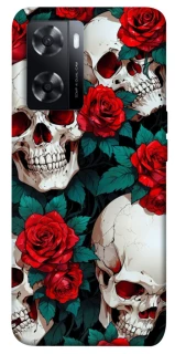 Чохол на Oppo A57s skull and rose фото 1 з 1