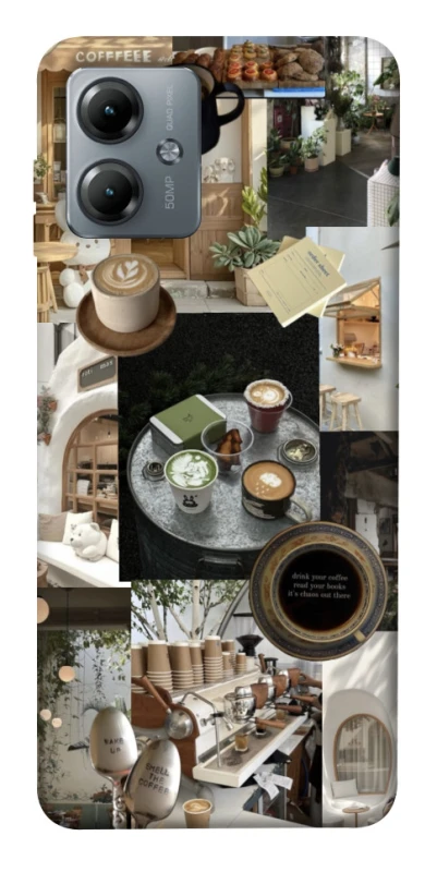 Чохол на Motorola Moto G14 Coffee collage ver.4 фото 1 з 1