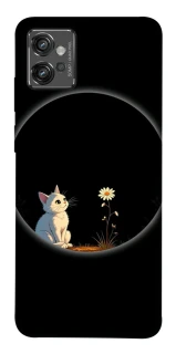 Чехол на Motorola Moto G32 Cat and flower фото 1 из 1