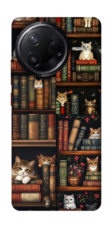Чохол на Infinix Note 50 Pro Cats & Books фото 1 з 1