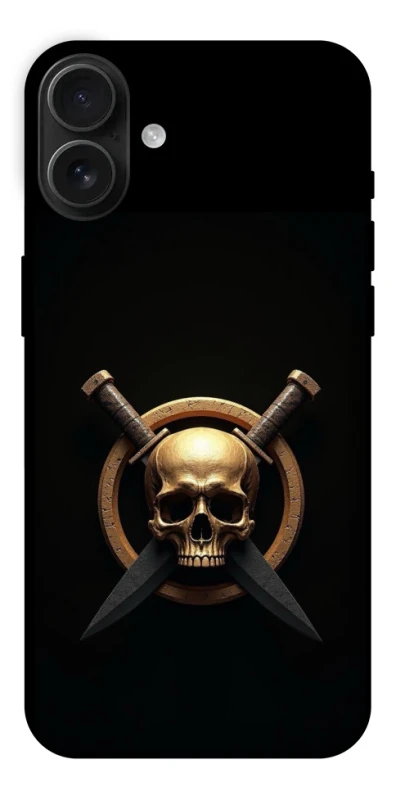 Чехол на Apple iPhone 16 Plus Golden Skull фото 1 из 1