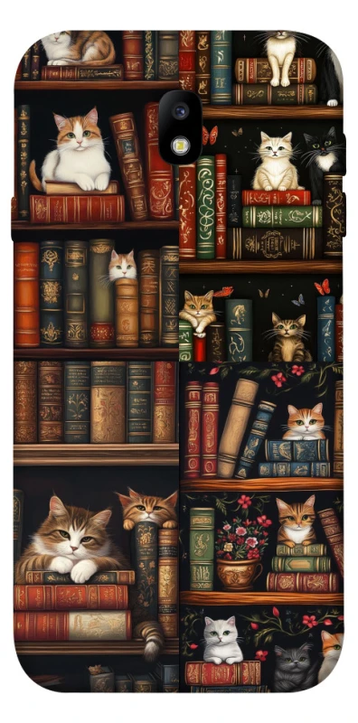 Чохол на Samsung J730 Galaxy J7 (2017) Cats & Books фото 1 з 1