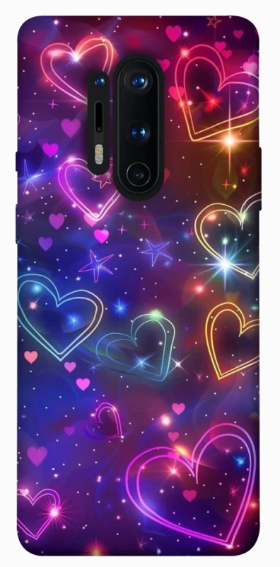 Чохол на OnePlus 8 Pro Drawn hearts фото 1 з 1