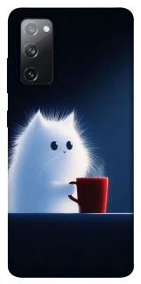 Чехол на Samsung Galaxy S20 FE Чехол кот с кофе фото 1 из 1