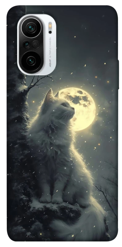 Чохол на Xiaomi Redmi K40 / K40 Pro / K40 Pro+ / Poco F3 Кіт під місяцем фото 1 з 1