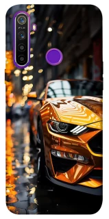 Чохол на Realme 5 Golden sports car фото 1 з 1