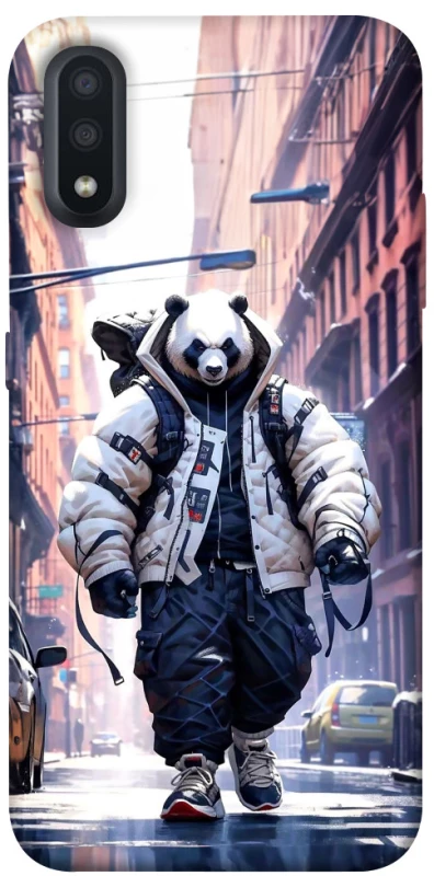 Чехол на Samsung Galaxy A01 Панда курьер фото 1 из 1