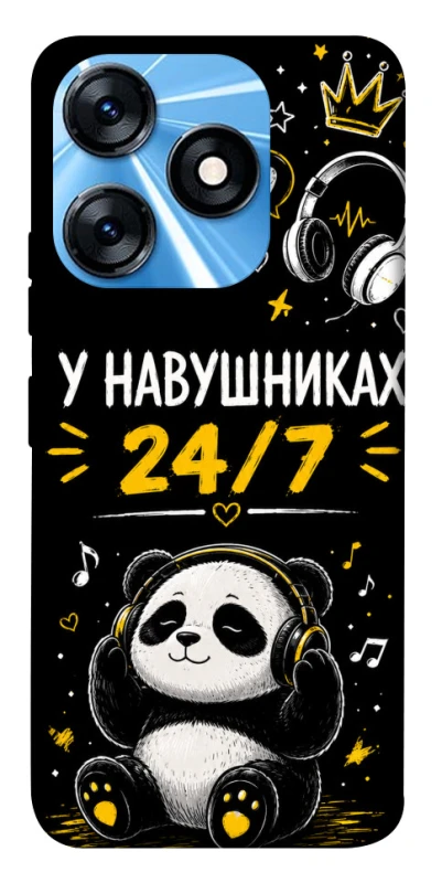 Чехол на TECNO Spark 10 У навушниках 24/7 фото 1 из 1