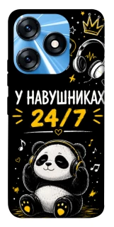Чехол на TECNO Spark 10 У навушниках 24/7 фото 1 из 1