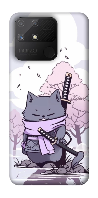 Чохол на Realme Narzo 50A Samurai cat фото 1 Чохол на Realme Narzo 50A Samurai cat фото 1 з 1