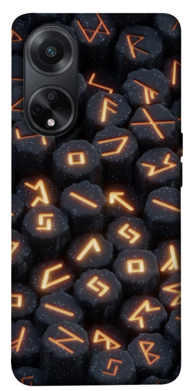 Чехол на Oppo A98 Огненые руны фото 1 из 1