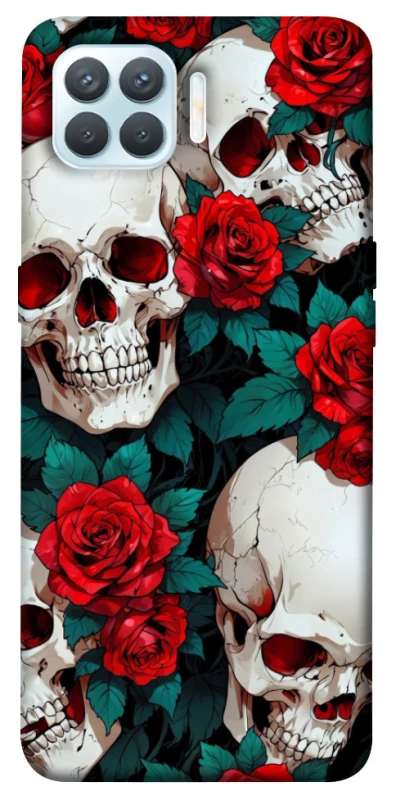 Чохол на Oppo F17 Pro skull and rose фото 1 з 1