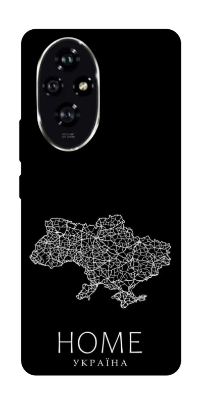 Чохол на Honor 200 Ukraine black map фото 1 з 1