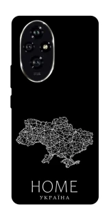 Чохол на Honor 200 Ukraine black map фото 1 з 1