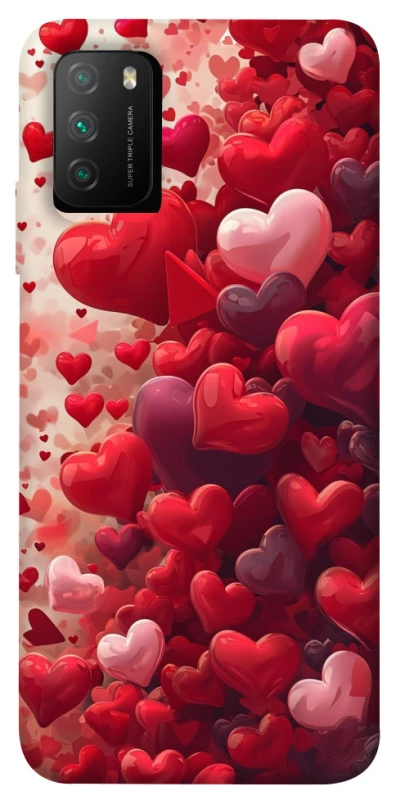 Чохол на Xiaomi Poco M3 Many hearts фото 1 з 1