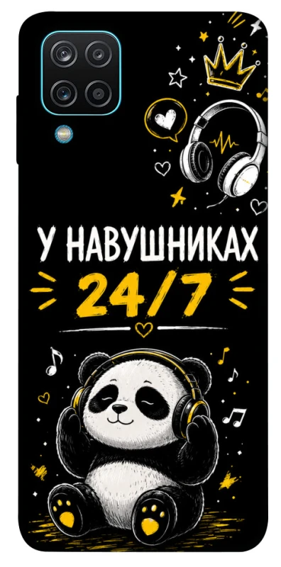 Чохол на Samsung Galaxy M12 У навушниках 24/7 фото 1 з 1