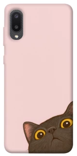 Чохол на Samsung Galaxy A02 Peeping cat фото 1 з 1