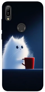 Чехол на Huawei Y6 (2019) Чехол кот с кофе фото 1 из 1