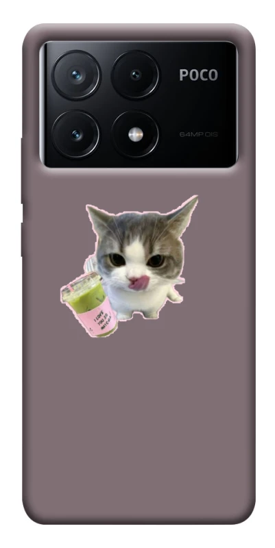 Чехол на Xiaomi Poco X6 cat matcha фото 1 из 1