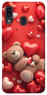 Чехол на Samsung Galaxy A20 / A30 bear in hearts фото 1 из 1