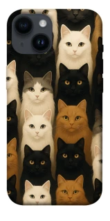 Чохол на Apple iPhone 14 (6.1") Colorful Cat Collage фото 1 з 1