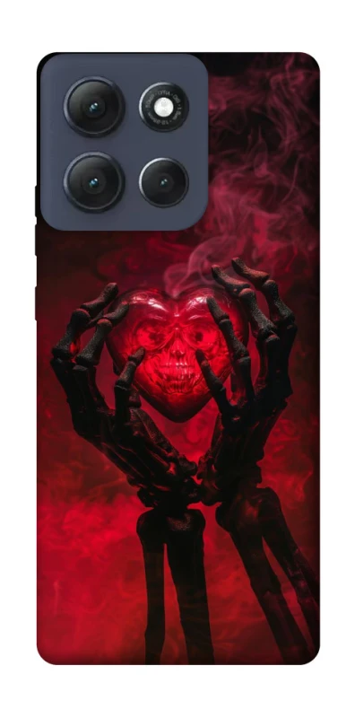 Чехол на Motorola Moto G86 Power Heart in the hands of a skeleton фото 1 из 1