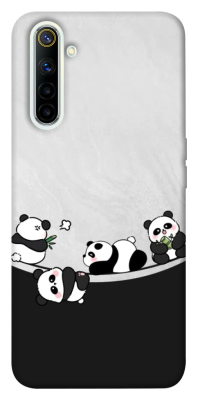 Чехол на Realme 6 Four pandas фото 1 из 1