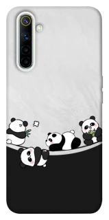 Чехол на Realme 6 Four pandas фото 1 из 1