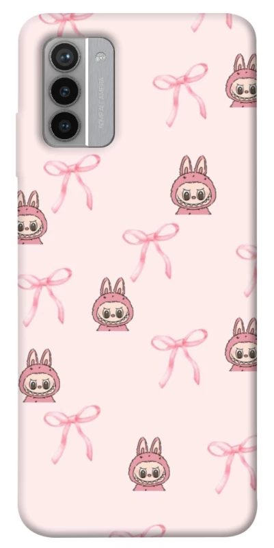 Чохол на Nokia G42 Pink bows and Labubus фото 1 з 1