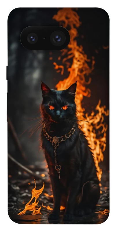 Чехол на Google Pixel 8 Огненный кот фото 1 из 1